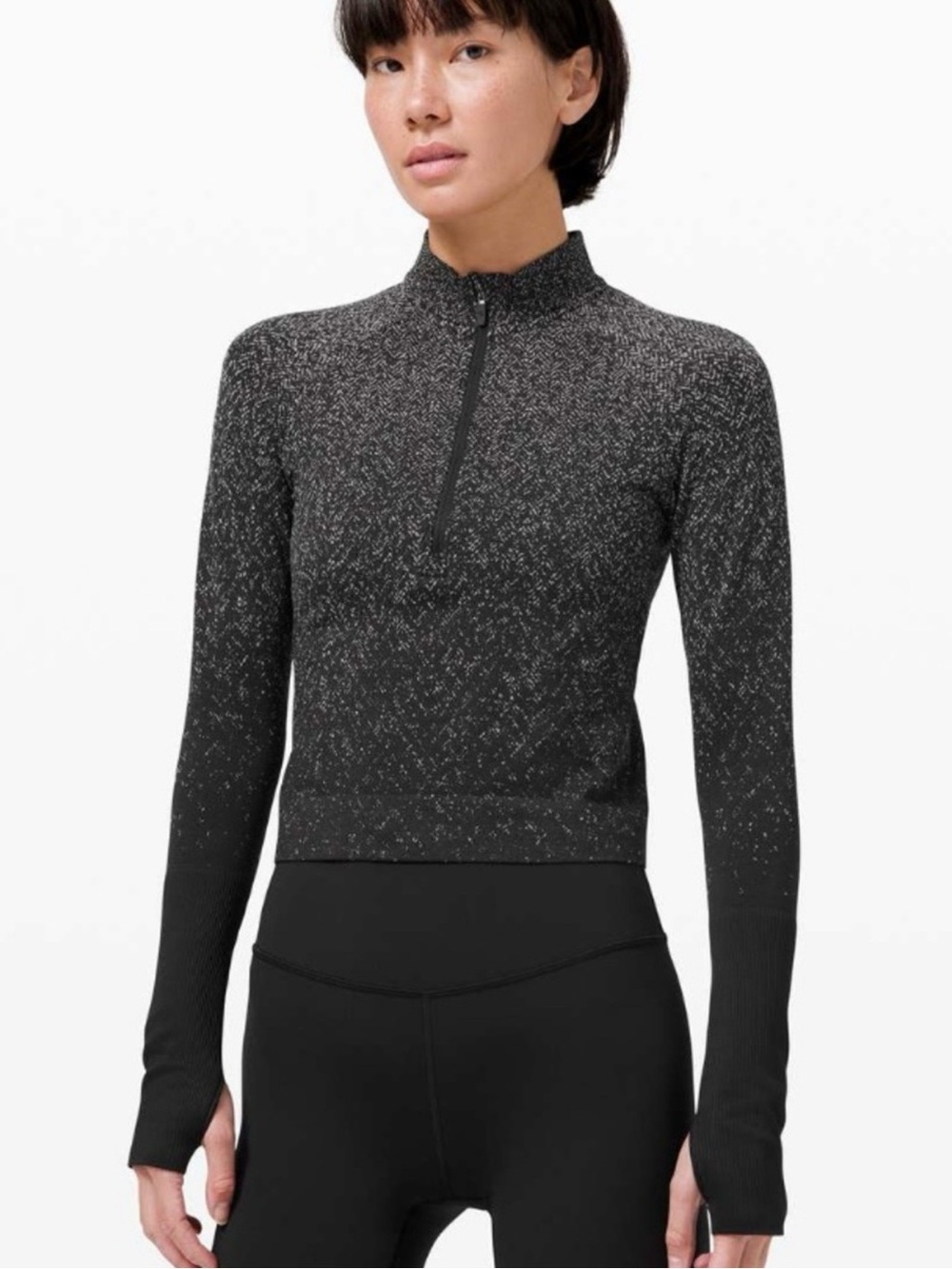 LULULEMON Rest Less Cropped 1/2 Zip | SIZE 6